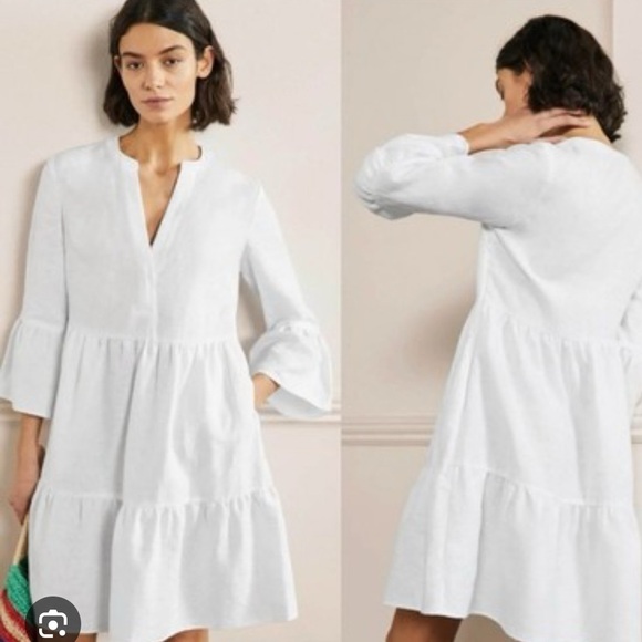 Boden Dresses & Skirts - Boden Elegant White Long Sleeve Dress
